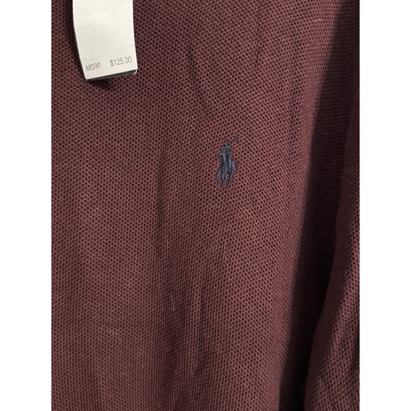 Polo Ralph Lauren Men’s Long Sleeve Sweater XL Burgandy NWT - Picture 2 of 7